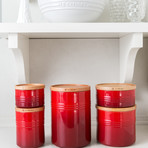 Canister with Wood Lid // 12 oz (Marseille)