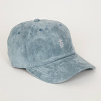 Pineapple Suede Dad Hat // Steel Blue