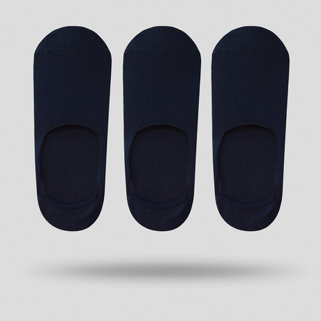 No Show Socks // Navy // Pack of 3