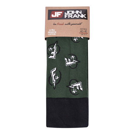 Long Fun Socks // Green Logo