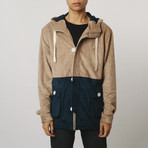 Suede Anorak Two-Tone // Coffee + Navy (S)