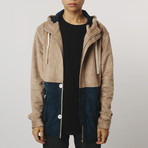 Suede Anorak Two-Tone // Coffee + Navy (S)