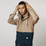 Suede Anorak Two-Tone // Coffee + Navy (XL)