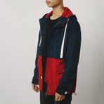 Suede Anorak Two-Tone // Navy + Red (S)