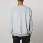 Suede Side-Zip Sweatshirt // Powder Blue (S)