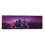 New York Panoramic Skyline Cityscape (Night) by Unknown Artist (60"W x 20"H x 0.75"D)