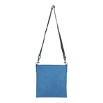 Woven Cross Body Tote // 10" // Blue