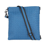 Woven Cross Body Tote // 10" // Blue