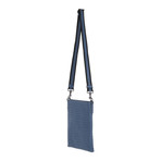 Woven Cross Body Tote // 10" // Dusty Blue