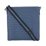 Woven Cross Body Tote // 10" // Dusty Blue