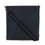 Woven Cross Body Tote // 10" // Navy