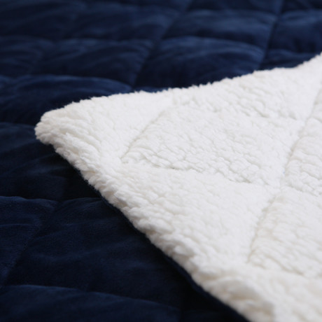 Luxurious Plush Quilted Throw Blanket