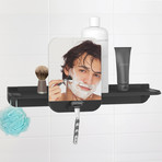 Glide Shower Shelf + Mirror (Black)