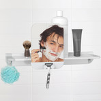 Glide Shower Shelf + Mirror (Black)