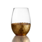 Daphne Stemless Goblets // Set of 4 // Gold