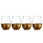 Daphne Stemless Goblets // Set of 4 // Gold