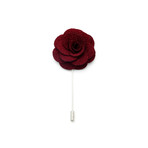 Gardenia Floral Lapel Pin // Burgundy