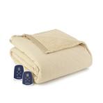 Micro Flannel Sherpa Heated Blanket // Chino (Twin)