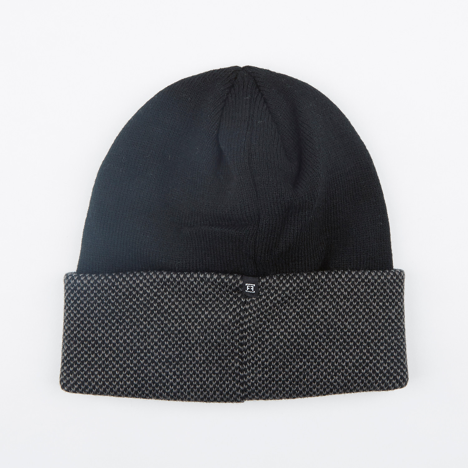 Textured Cuffed Beanie // Black + Charcoal - FITS - Touch of Modern