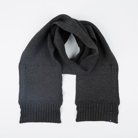 Oblong Scarf W/ Pockets // Charcoal