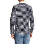 Dot Long-Sleeve Button-Up Shirt // Black (S)