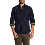 Midnight Long-Sleeve Button-Up Shirt // Navy (M)