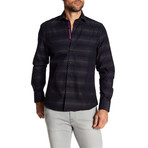 Gradient Long-Sleeve Button-Up Shirt // Purple (2XL)