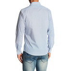 Solid Long-Sleeve Button-Up Shirt // Light Blue (L)