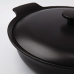 Ron 11" Cast Iron Covered Deep Skillet // 3.5qt