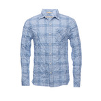 Truman Seersucker Square Pocket Shirt // Blue (M)