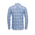 Truman Seersucker Square Pocket Shirt // Blue (XS)