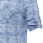 Truman Seersucker Square Pocket Shirt // Blue (2XL)