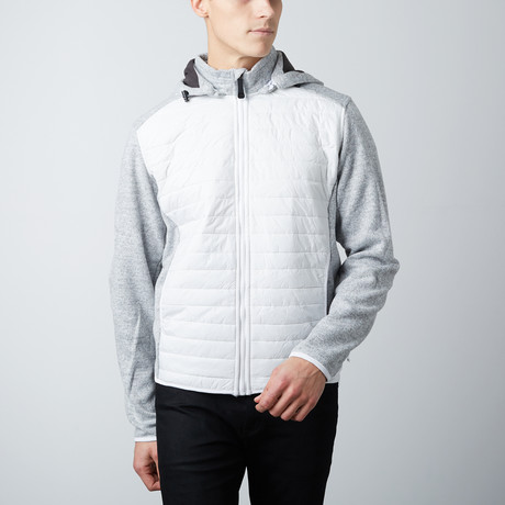 Long Sleeve Knitted Ultralight Jacket // White (S)