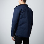 Hooded Down Oxford Jacket // Navy (S)