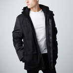 Melton Wool Mix Jacket // Black (L)