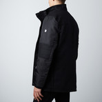 Melton Wool Mix Jacket // Black (L)