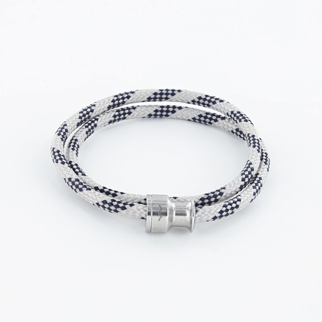 Voyager Rope Bracelet // Navy + Gray (Medium)
