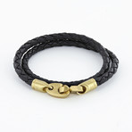 Journey Leather Bracelet // Black (Large)