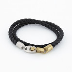 Brak Double Rope Bracelet // Black (Medium)