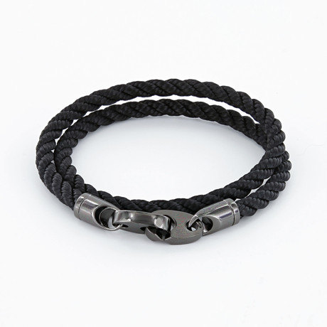 Player Rope Bracelet // Black (Medium)