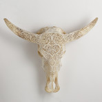 Carved Buffalo Skull // All Laced Up