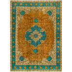 Ultra Vintage Turquoise Area Rug // Shade II