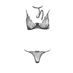 Bra + Panty Set With Removable Harness // Black (S)