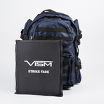 VISM Tactical Backpack + Level IIIA Soft Ballistic Panel (Black)