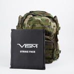 VISM Tactical Backpack + Level IIIA Soft Ballistic Panel (Black)