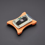 Military Wallet // Black On Orange