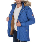 Tee Fur-Lined Hooded Jacket // Sax (XL)