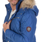 Tee Fur-Lined Hooded Jacket // Sax (L)