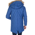 Tee Fur-Lined Hooded Jacket // Sax (2XL)