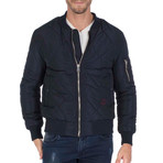 Graine Quilted Bomber // Navy (2XL)